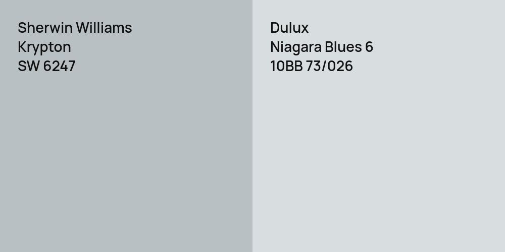 Sherwin Williams Krypton vs. Dulux Niagara Blues 6