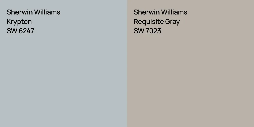 Sherwin Williams Krypton vs. Sherwin Williams Requisite Gray