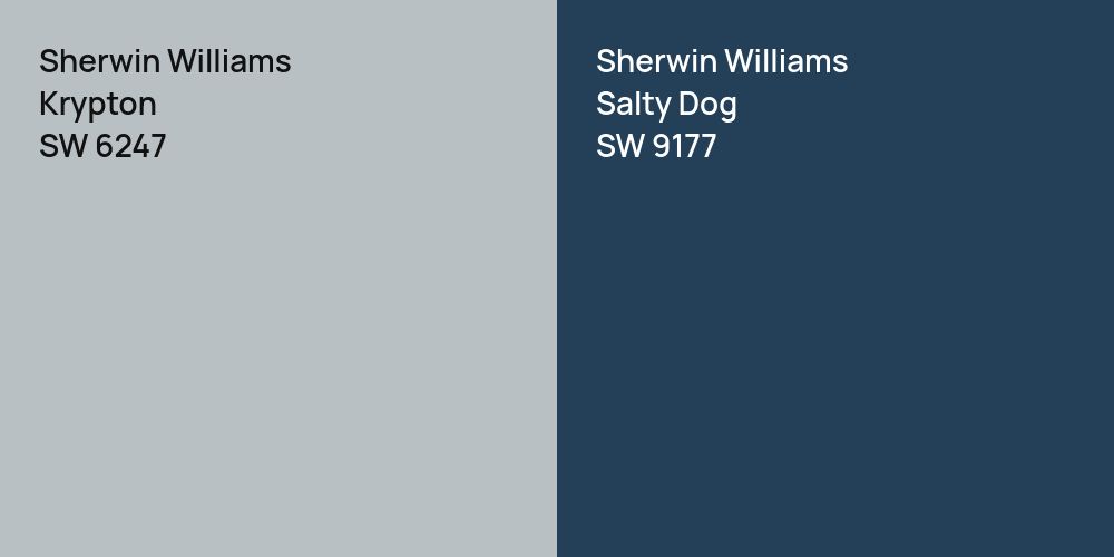 Sherwin Williams Krypton vs. Sherwin Williams Salty Dog