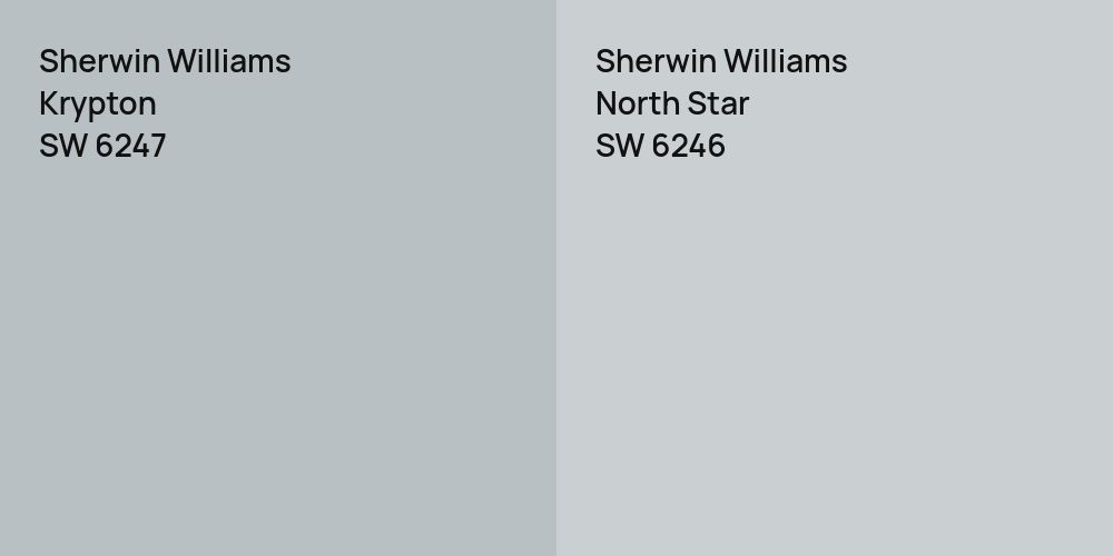 Sherwin Williams Krypton vs. Sherwin Williams North Star