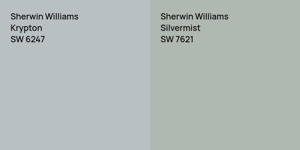 Sherwin Williams Krypton vs. Sherwin Williams Silvermist