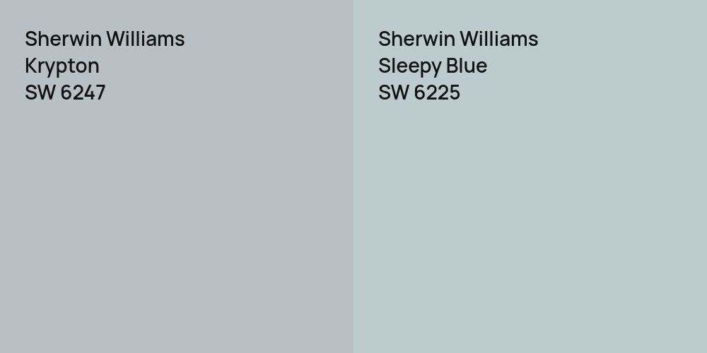 Sherwin Williams Krypton vs. Sherwin Williams Sleepy Blue