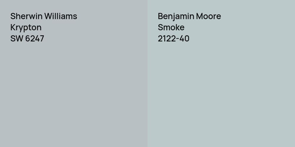 Sherwin Williams Krypton vs. Benjamin Moore Smoke