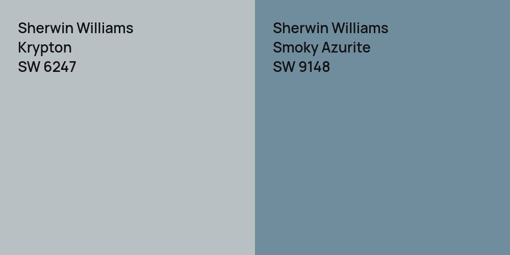 Sherwin Williams Krypton vs. Sherwin Williams Smoky Azurite