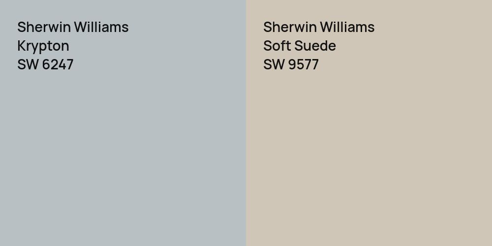 Sherwin Williams Krypton vs. Sherwin Williams Soft Suede