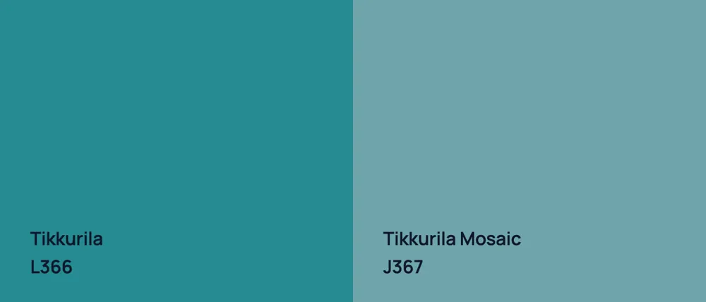 Tikkurila  L366 vs Tikkurila Mosaic J367