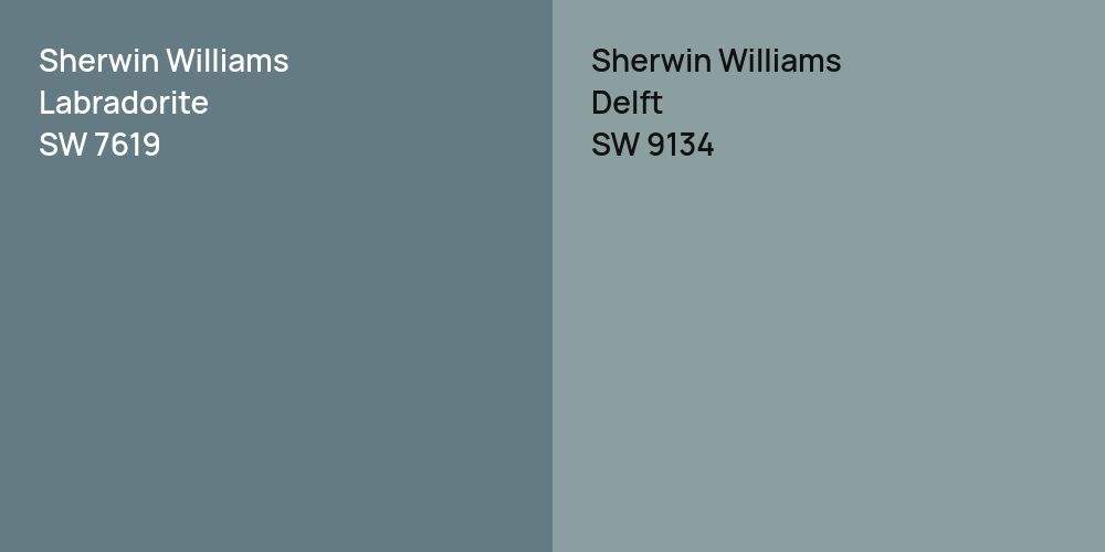 Sherwin Williams Labradorite vs. Sherwin Williams Delft