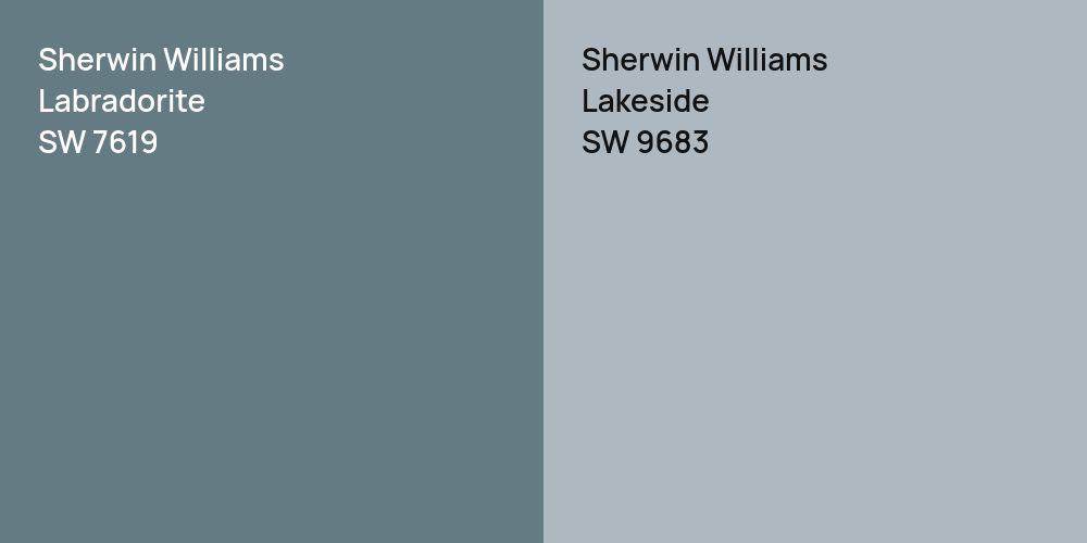 Sherwin Williams Labradorite vs. Sherwin Williams Lakeside