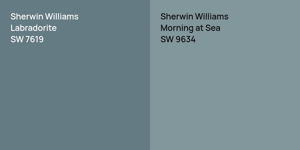 Sherwin Williams Labradorite vs. Sherwin Williams Morning at Sea