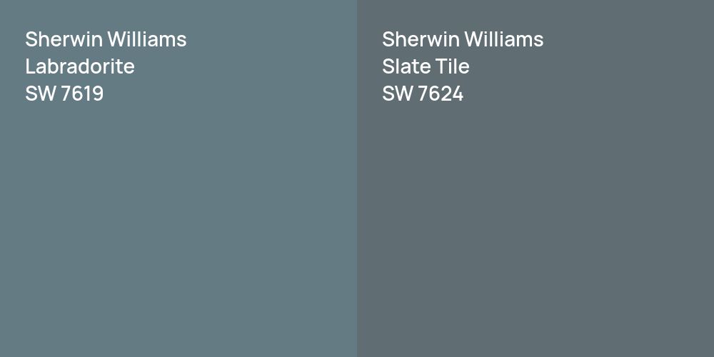 Sherwin Williams Labradorite vs. Sherwin Williams Slate Tile