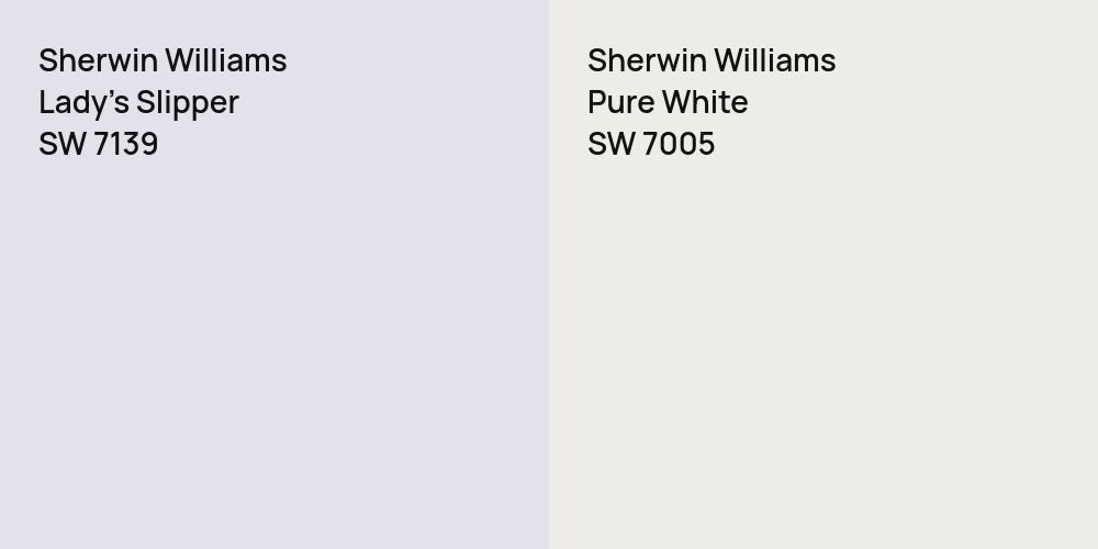 Sherwin Williams Lady's Slipper vs. Sherwin Williams Pure White