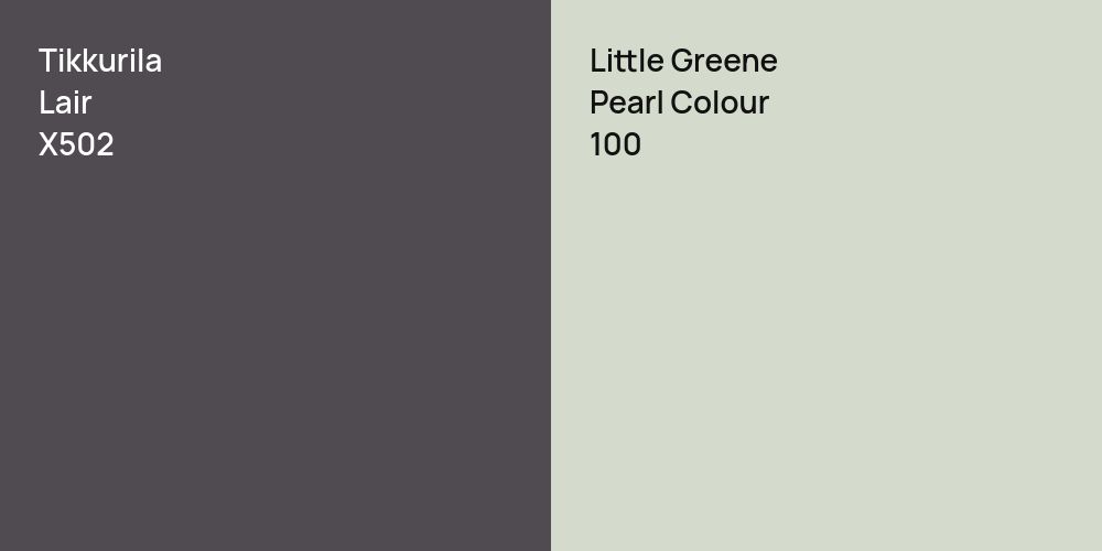 Tikkurila Lair vs. Little Greene Pearl Colour