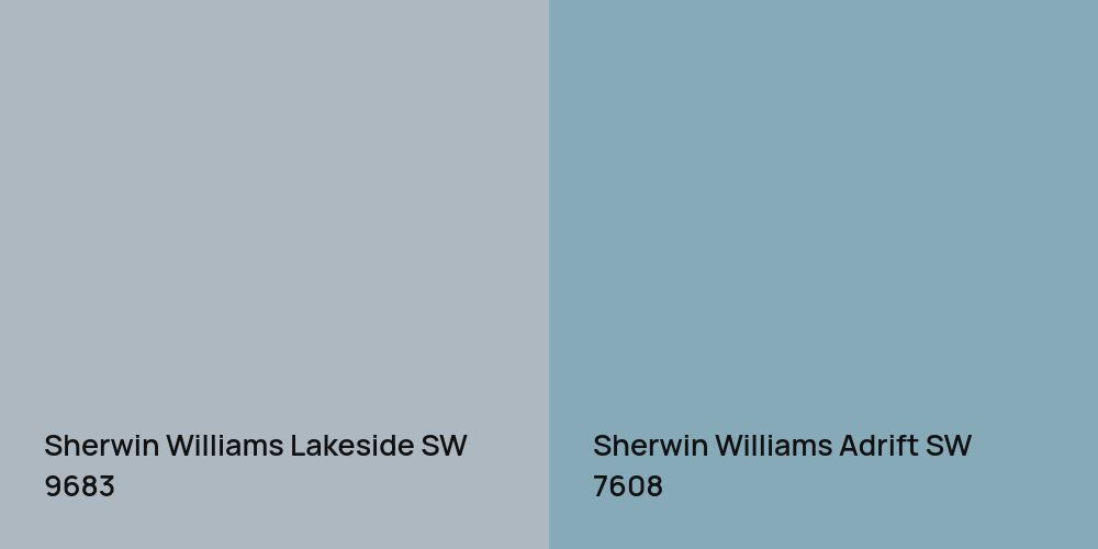 Sherwin Williams Lakeside vs. Sherwin Williams Adrift