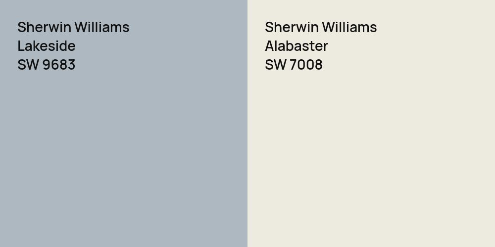 Sherwin Williams Lakeside vs. Sherwin Williams Alabaster