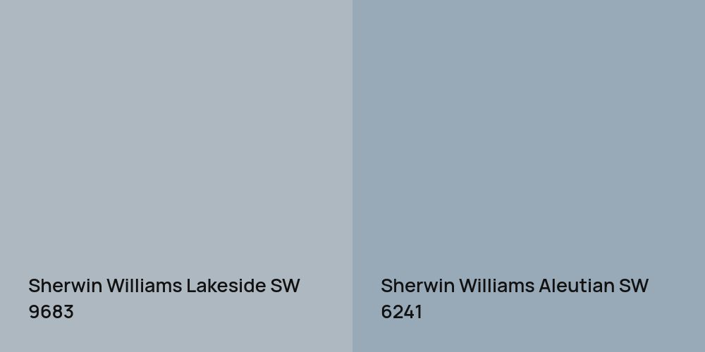 Sherwin Williams Lakeside vs. Sherwin Williams Aleutian