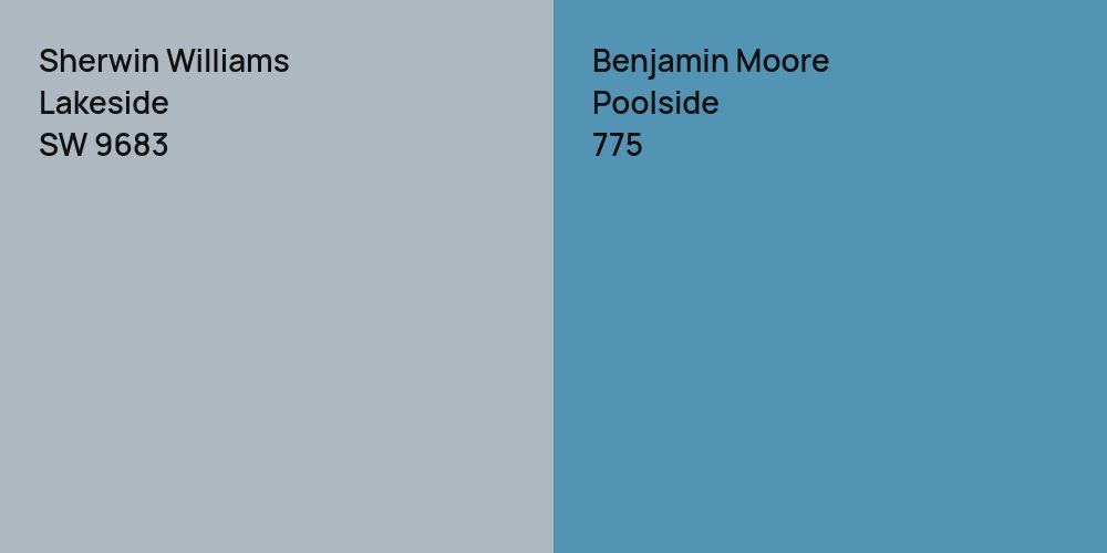 Sherwin Williams Lakeside vs. Benjamin Moore Poolside