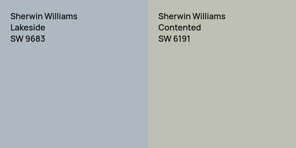 Sherwin Williams Lakeside vs. Sherwin Williams Contented