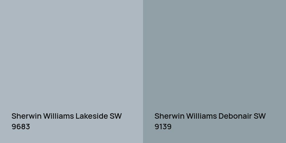 Sherwin Williams Lakeside vs. Sherwin Williams Debonair