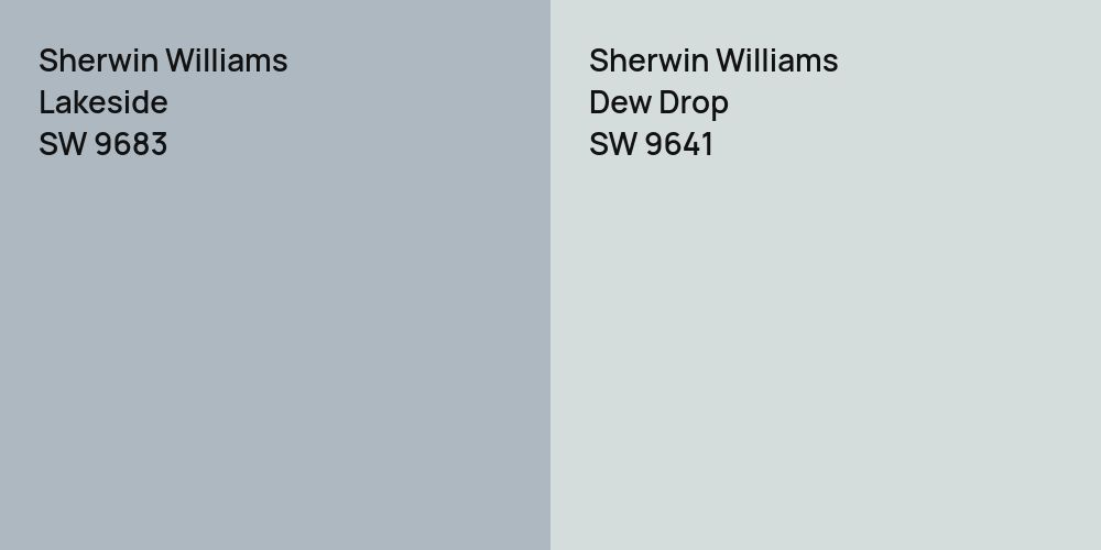 Sherwin Williams Lakeside vs. Sherwin Williams Dew Drop