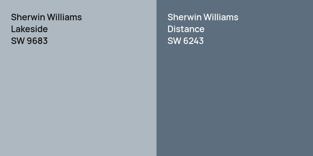 Sherwin Williams Lakeside vs. Sherwin Williams Distance