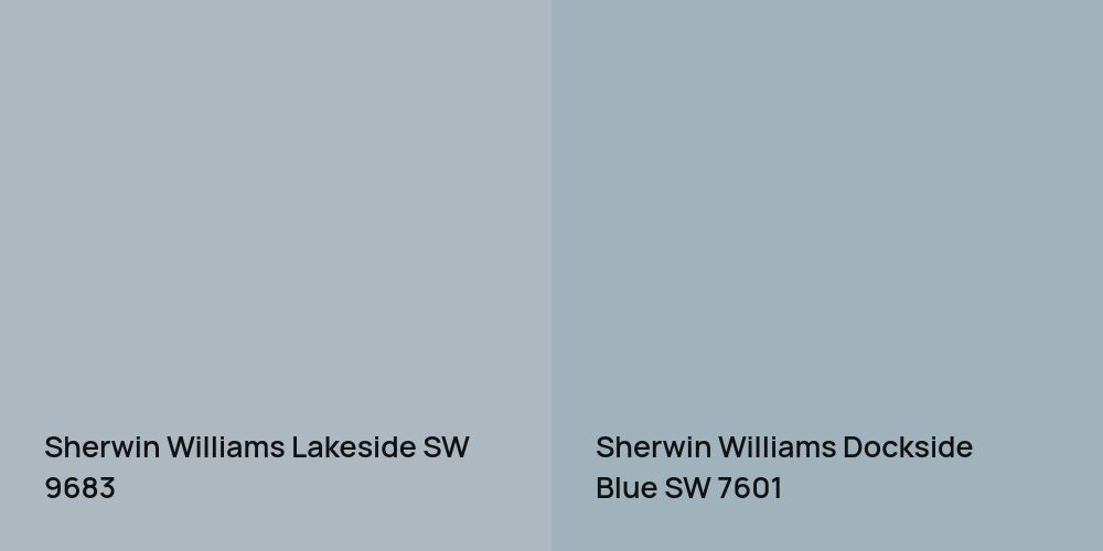 Sherwin Williams Lakeside vs. Sherwin Williams Dockside Blue