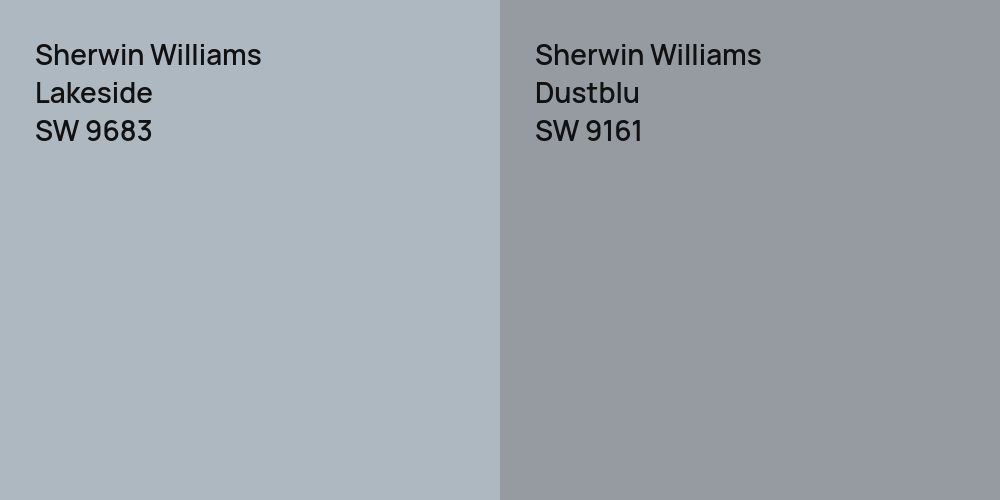 Sherwin Williams Lakeside vs. Sherwin Williams Dustblu