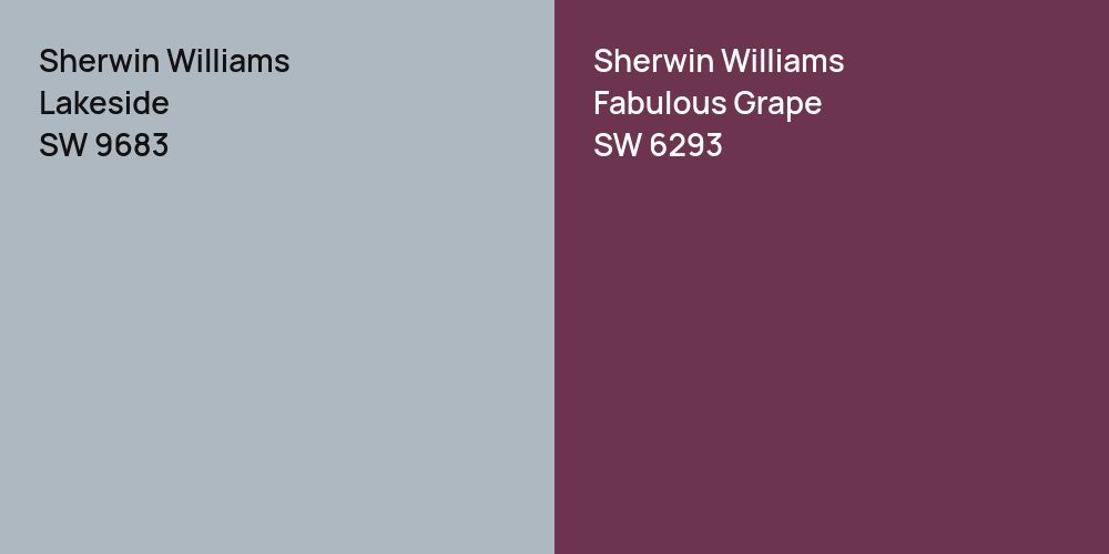 Sherwin Williams Lakeside vs. Sherwin Williams Fabulous Grape