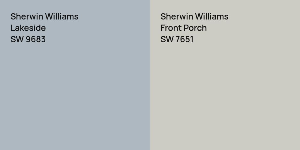 Sherwin Williams Lakeside vs. Sherwin Williams Front Porch