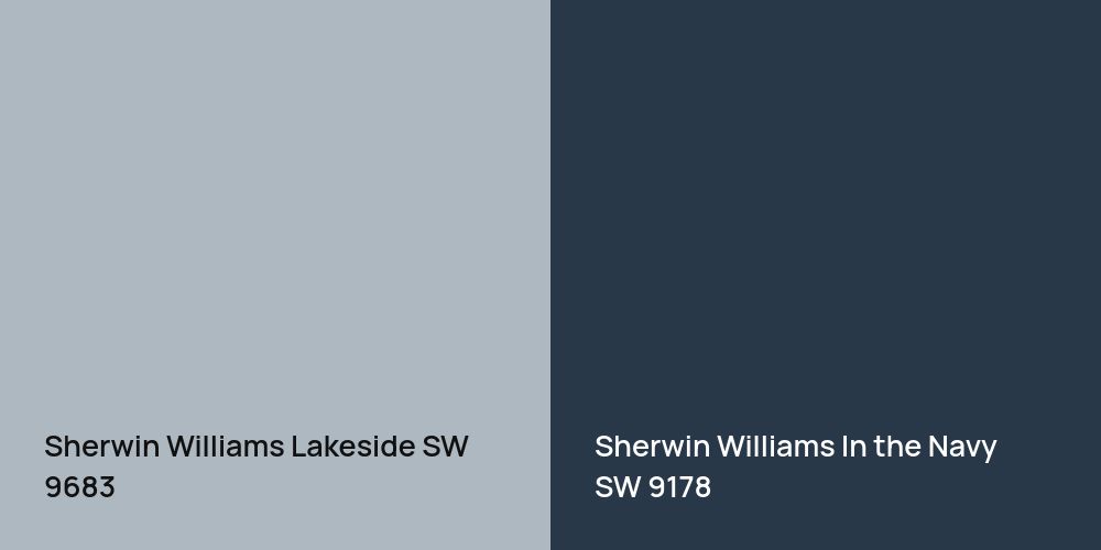 Sherwin Williams Lakeside vs. Sherwin Williams In the Navy