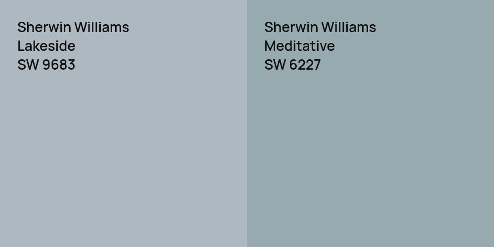 Sherwin Williams Lakeside vs. Sherwin Williams Meditative