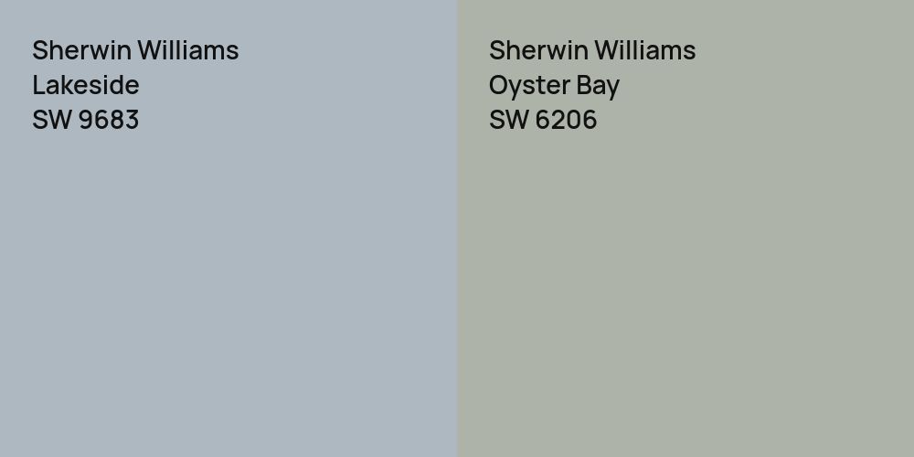 Sherwin Williams Lakeside vs. Sherwin Williams Oyster Bay