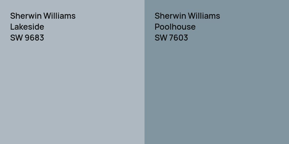 Sherwin Williams Lakeside vs. Sherwin Williams Poolhouse