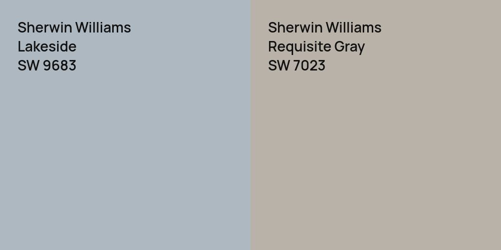 Sherwin Williams Lakeside vs. Sherwin Williams Requisite Gray