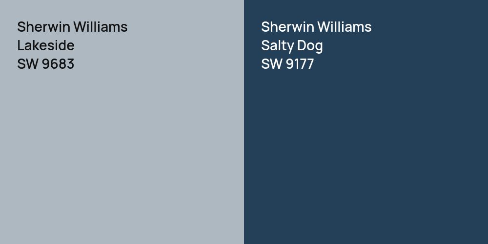 Sherwin Williams Lakeside vs. Sherwin Williams Salty Dog