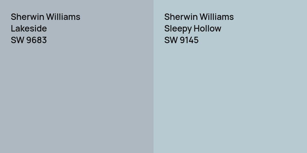 Sherwin Williams Lakeside vs. Sherwin Williams Sleepy Hollow