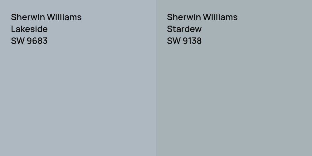 Sherwin Williams Lakeside vs. Sherwin Williams Stardew