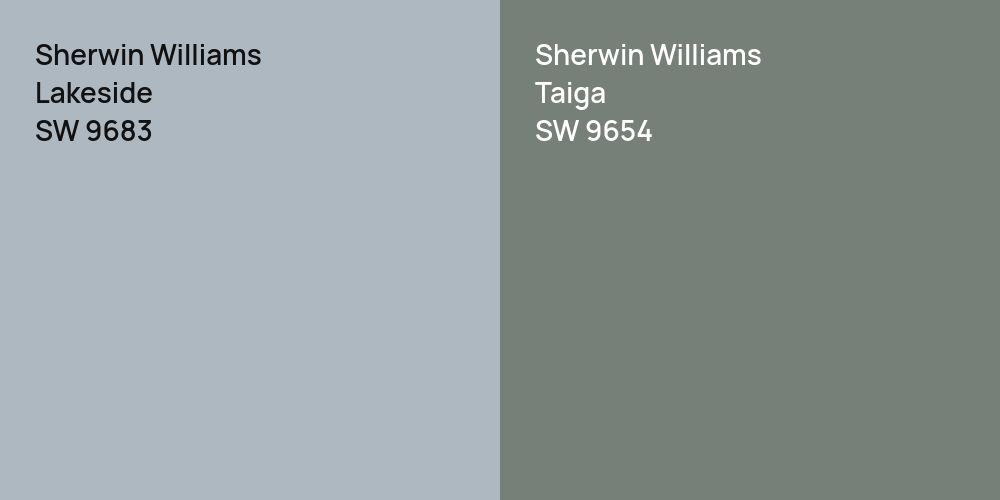 Sherwin Williams Lakeside vs. Sherwin Williams Taiga