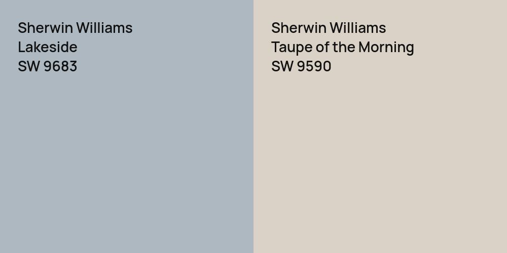 Sherwin Williams Lakeside vs. Sherwin Williams Taupe of the Morning