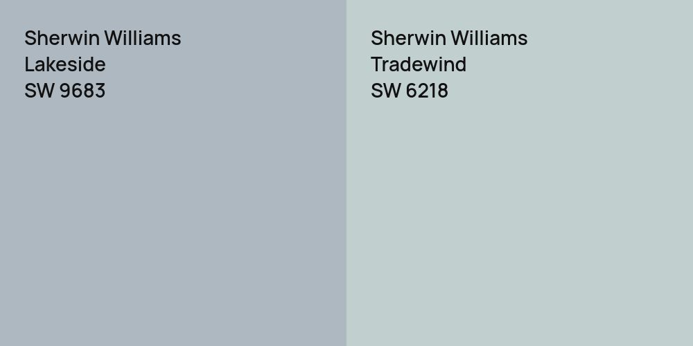 Sherwin Williams Lakeside vs. Sherwin Williams Tradewind