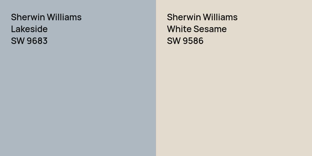 Sherwin Williams Lakeside vs. Sherwin Williams White Sesame