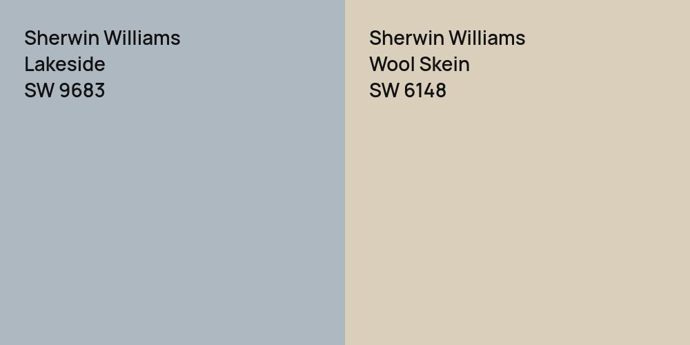 Sherwin Williams Lakeside vs. Sherwin Williams Wool Skein