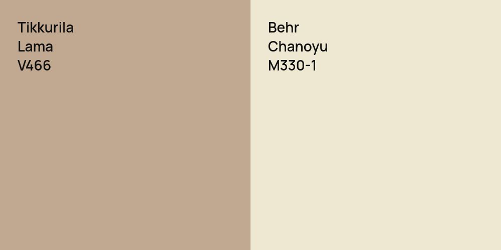 Tikkurila Lama vs. Behr Chanoyu