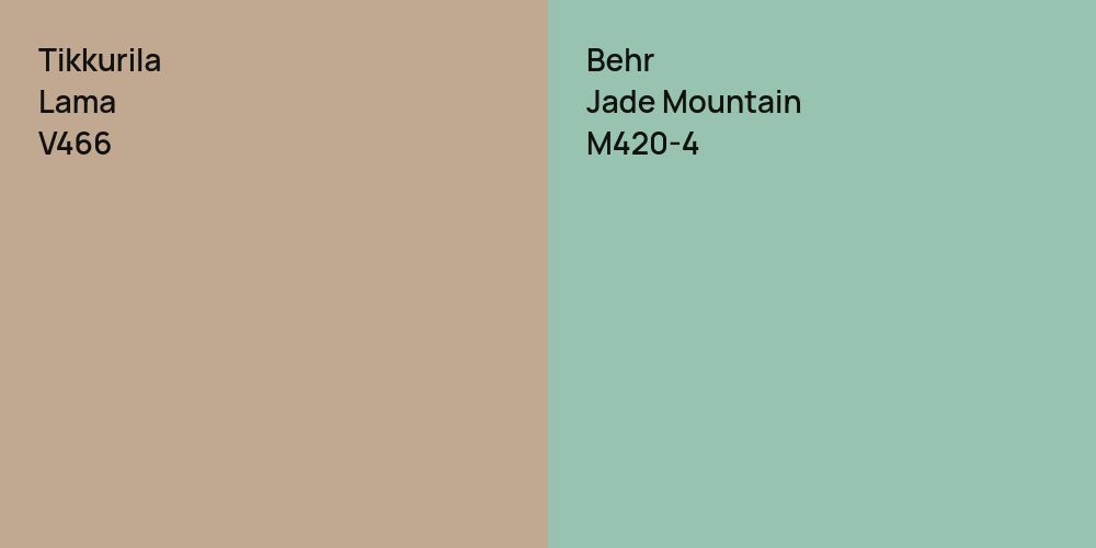 Tikkurila Lama vs. Behr Jade Mountain