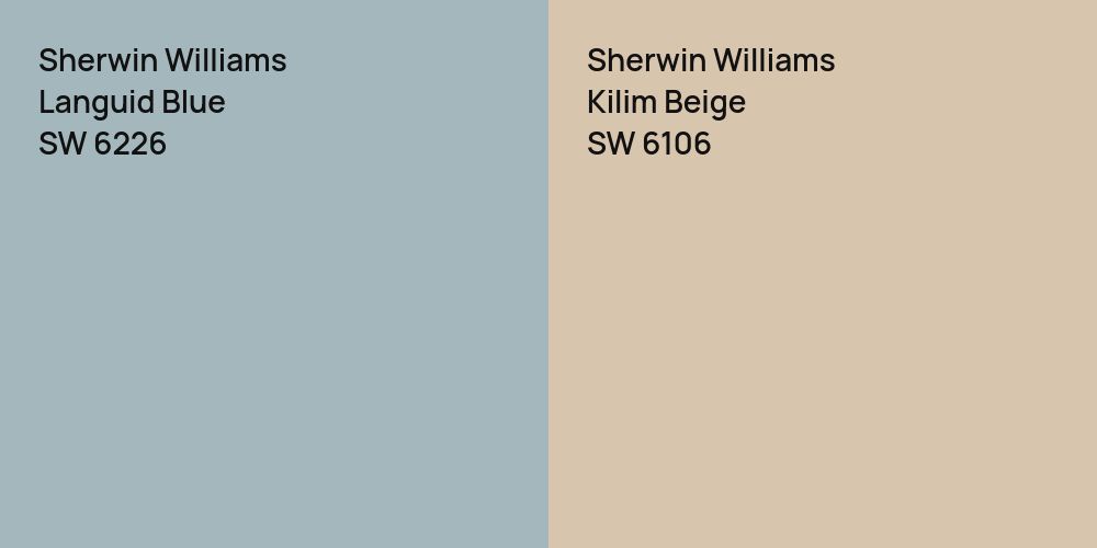 Sherwin Williams Languid Blue vs. Sherwin Williams Kilim Beige