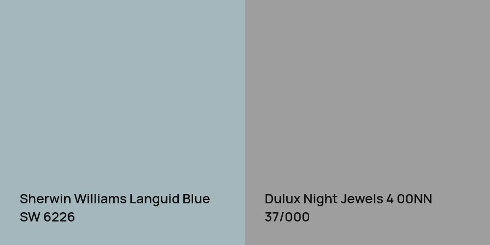 Sherwin Williams Languid Blue vs. Dulux Night Jewels 4