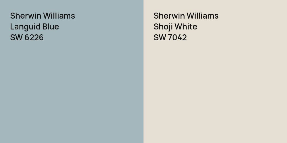 Sherwin Williams Languid Blue vs. Sherwin Williams Shoji White