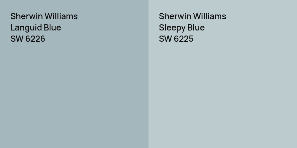 Sherwin Williams Languid Blue vs. Sherwin Williams Sleepy Blue