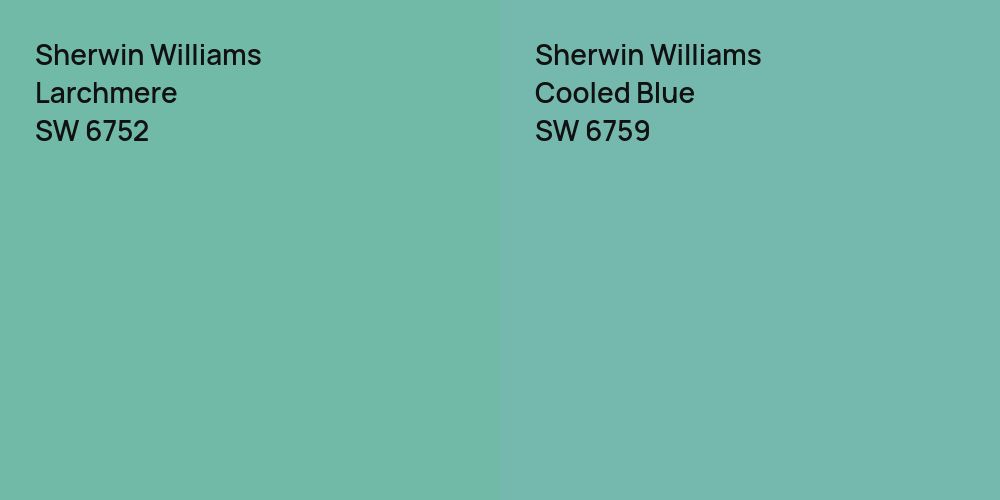 Sherwin Williams Larchmere vs. Sherwin Williams Cooled Blue