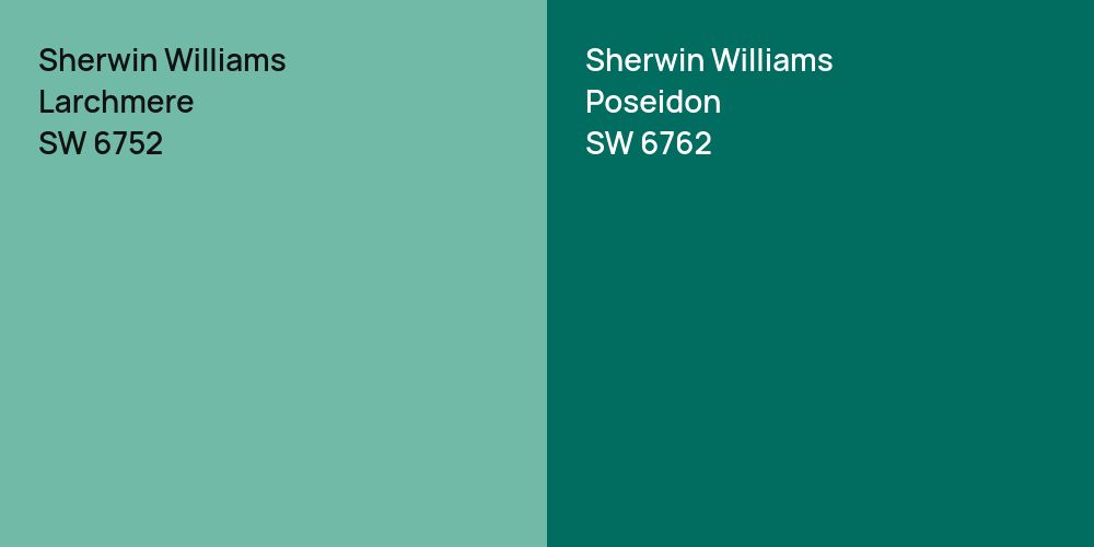 Sherwin Williams Larchmere vs. Sherwin Williams Poseidon