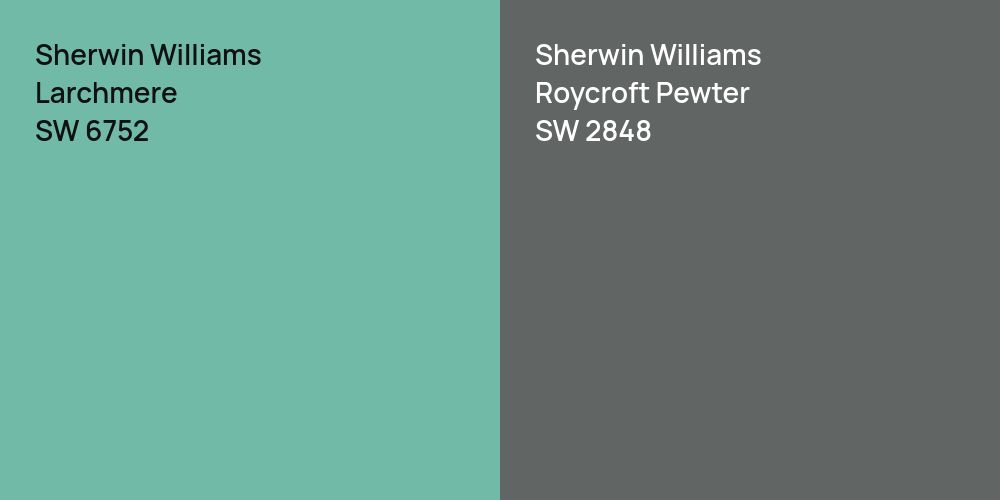 Sherwin Williams Larchmere vs. Sherwin Williams Roycroft Pewter